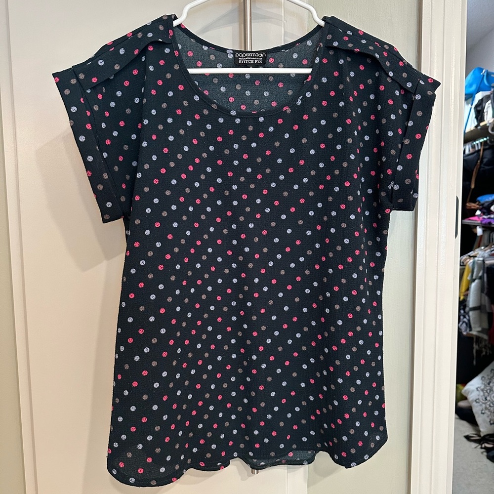 Papermoon Dark Green Short Sleeve Blouse